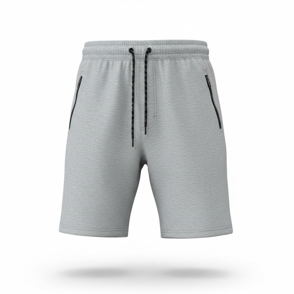 Burnside Men's Grey Heather Athletic Shorts with Zipper Pockets Size M